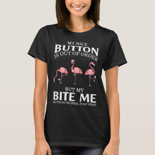 T-shirt Mon Bouton Sympa Hors Commande Bite Me Fonctionne