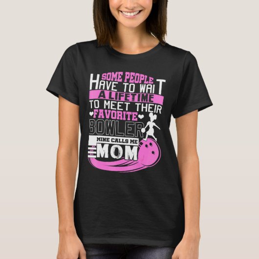 T-shirt Mon Bowler Favori M'Appelle Maman Bowling Maman (Devant)