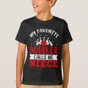 T-shirt Mon Bowler Favori M'Appelle Niece Funny Bowling Ni