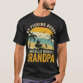 T-SHIRT MON BUDDY DE PÊCHE M'APPELLE GRANDPA (Devant)
