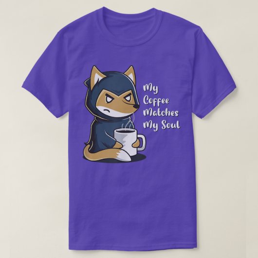 T-shirt Mon Café Correspond Mon Soul Caffeine Gothique Ner (Design devant)