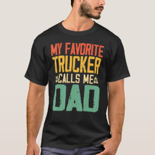 T-shirt Mon Camion Favori M'Appelle Papa Vintage Retro