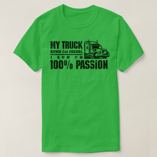T-shirt Mon camion roule sur (Design devant)
