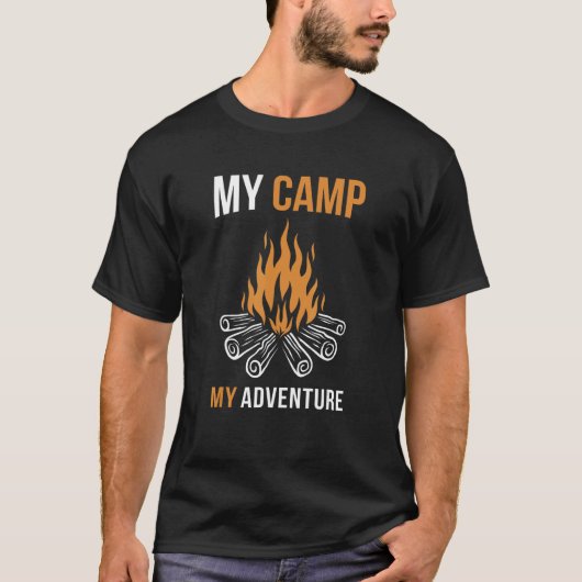 T-shirt Mon camp Mes tentes d'aventure Camping Camping Gla (Devant)