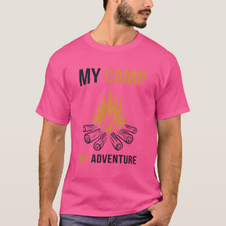 T-shirt Mon camp Mon aventure Glamping Backpacking Campeur