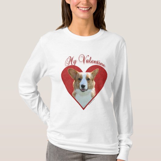 T-shirt Mon Cardigan Welsh Corgi Valentine (Devant)