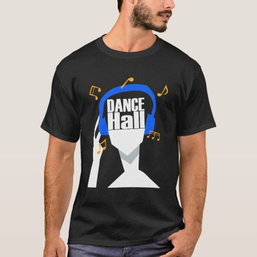 T-shirt Mon casque ne joue que Dancehall (Devant)