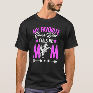 T-shirt Mon Cavalier Préféré M'appelle Maman À Cheval