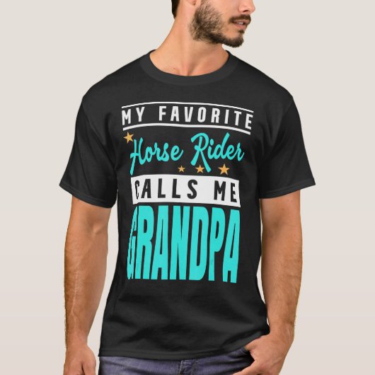 T-shirt Mon Cavalier Préféré M'appelle Papi Hommes (Devant)