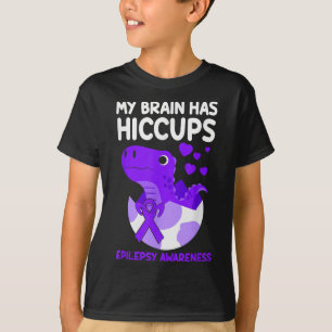 T-shirt Mon Cerveau A Hictasses Purple Ribbon Epilepsie