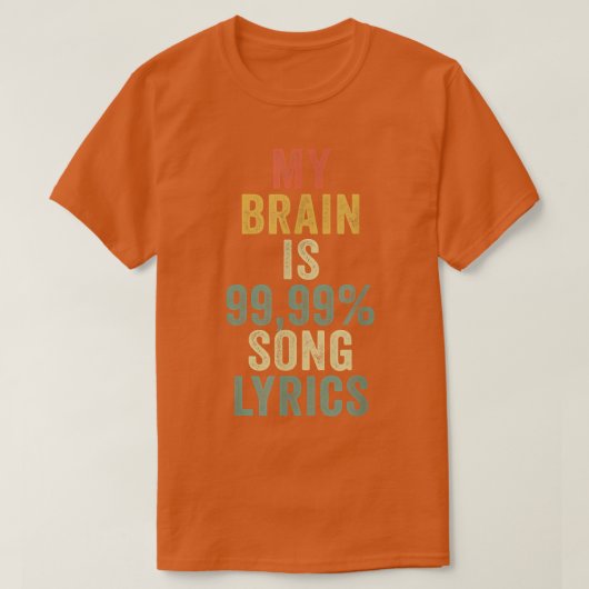 T-SHIRT MON CERVEAU EST 99 (Design devant)
