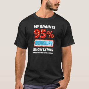 T-shirt Mon cerveau est composé de 95 paroles de comédies