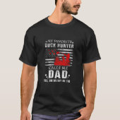 T-shirt Mon Chasseur De Canard Préféré M'Appelle Papa Chas (Devant)