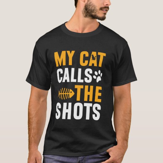 T-shirt Mon chat décide Cat Papa (Devant)