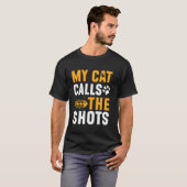 T-shirt Mon chat décide Cat Papa (Devant entier)