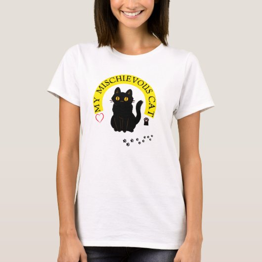 T-shirt mon chat espiègle (Devant)