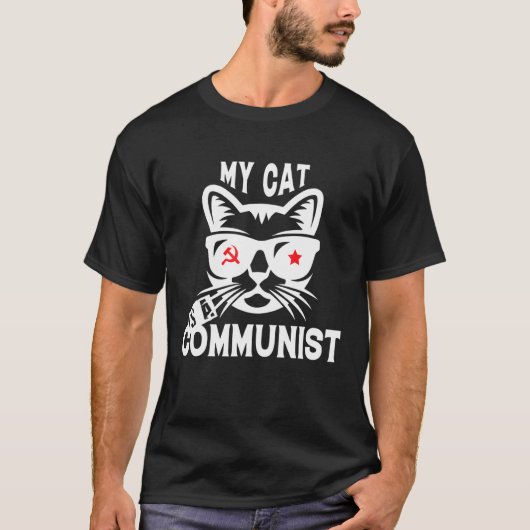 T-shirt Mon Chat Est Communiste (Devant)