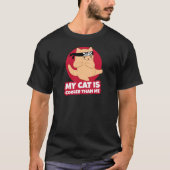 T-shirt Mon chat est Glacière que moi Funny Karate (Devant)
