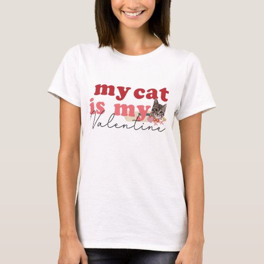 T-shirt Mon chat est ma Saint Valentin (Devant)