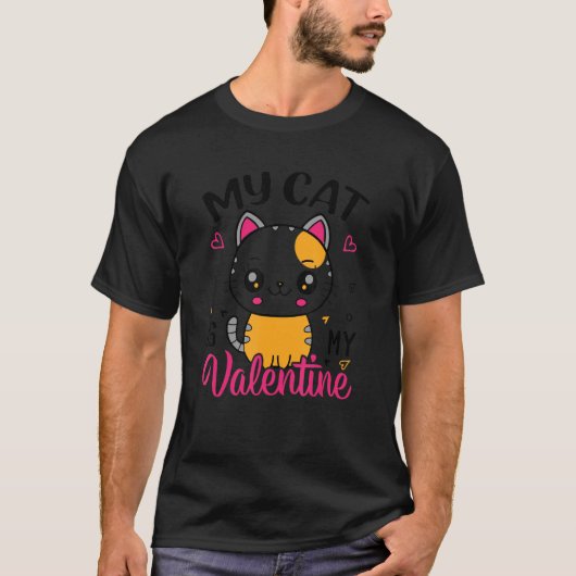 T-shirt Mon chat est ma Saint Valentin_1 (Devant)