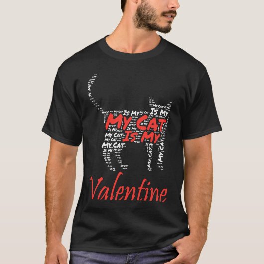 T-shirt Mon chat est ma Saint-Valentin Saint-Valentin Pap (Devant)