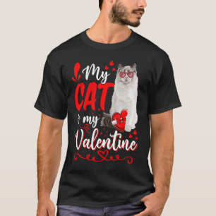 T-shirt Mon Chat Est Ma Valentine Chat Maman Chat Papa Kit