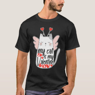 T-shirt Mon chat est mon chat de la Saint-Valentin Chat mi