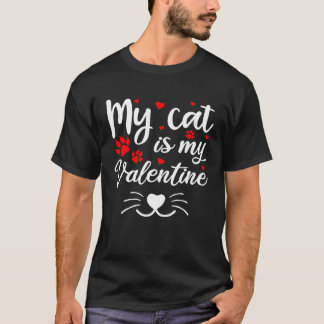 T-shirt Mon chat est mon kitten de la Saint-Valentin tenue