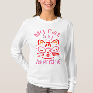 T-shirt Mon Chat Est Mon Long Sleeve Valentine