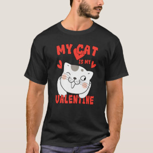 T-shirt Mon Chat Est Mon Saint Valentin Kitten Coeur Valen