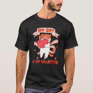 T-shirt Mon chat est mon Valentin 2