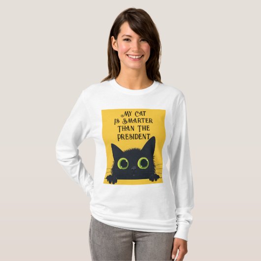 T-shirt Mon Chat Est Plus Intelligent Que Le Sweatshirt Du (Devant entier)