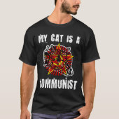 T-shirt Mon Chat Est Un Chat Communiste Rude (Devant)