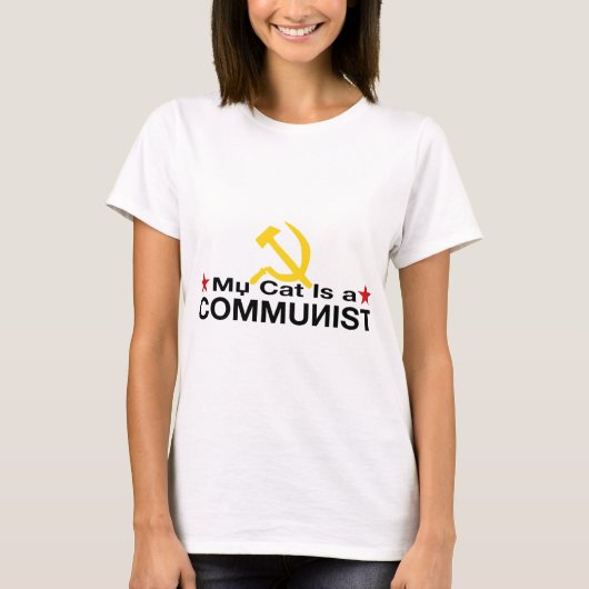 T-shirt Mon chat est un COMMUNISTE (Devant)