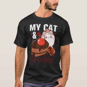 T-shirt Mon chat et mangeur de nourriture au chocolat Grap