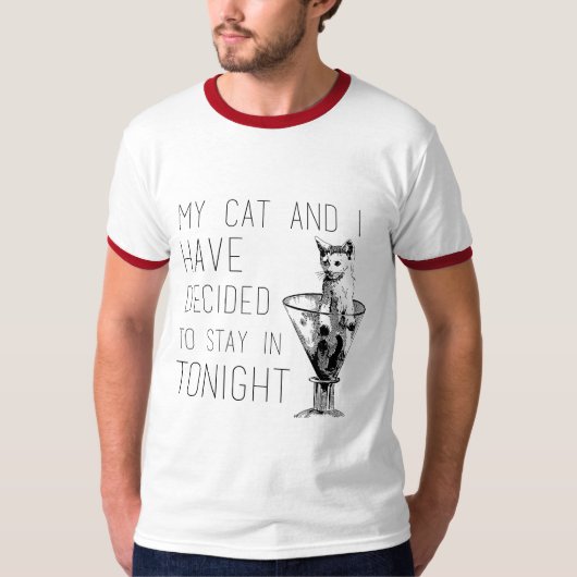 T-shirt Mon chat et moi ont décidé de rester dedans - (Devant)