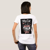 T-shirt 'Mon chat et moi parlons de vous' (Dos entier)