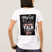 T-shirt 'Mon chat et moi parlons de vous' (Dos)