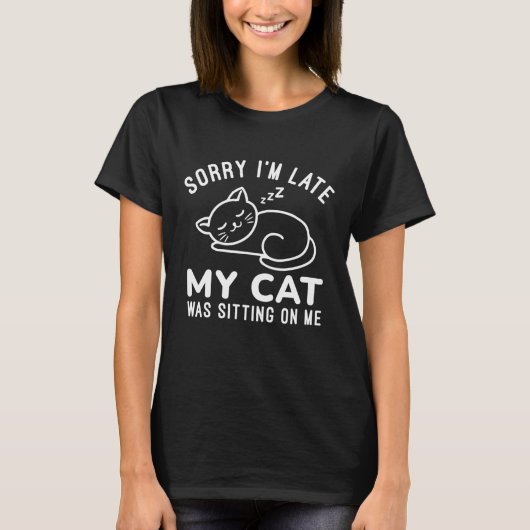 T-shirt Mon chat était assis sur moi (Devant)