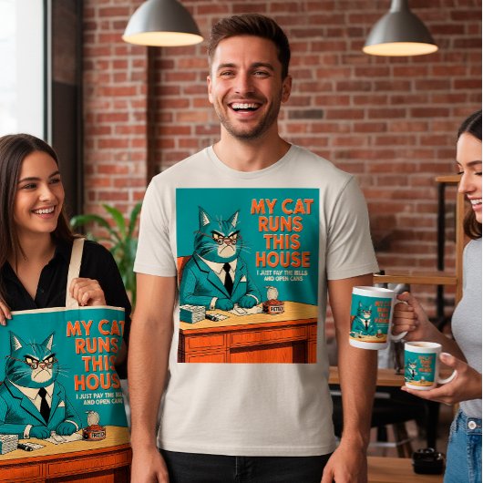 T-shirt Mon Chat Fait Fonctionner Cette Maison | Citation