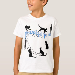T-shirt "Mon chat me traverse" devant et derrière !