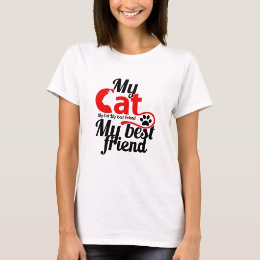T-shirt mon chat mon meilleur ami (Devant)