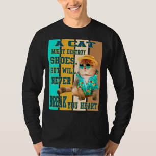 T-shirt Mon chat Ne Cesse Jamais Ton Coeur Aimer Papa Mama