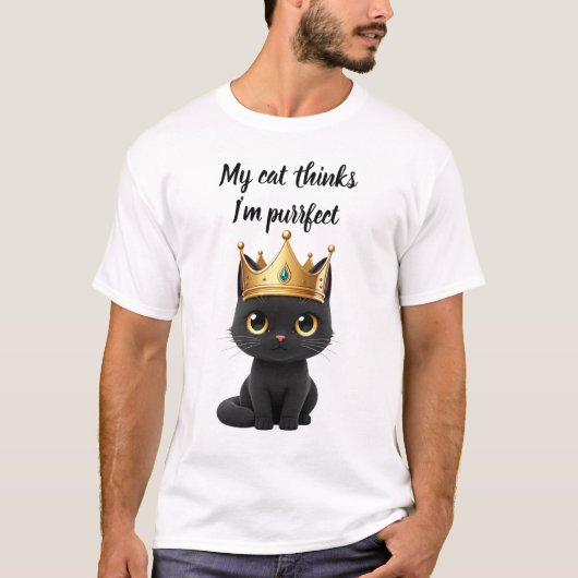 T-shirt Mon chat pense que je suis parfaite (Devant)