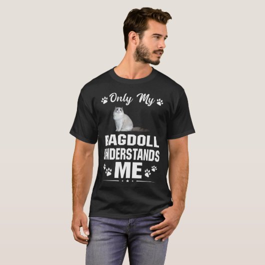 T-shirt Mon chat Ragdoll Me Comprend Le Don D'Amour (Devant entier)