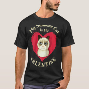 T-shirt Mon chat siamois est mon Valentin Ra Saint-Valen