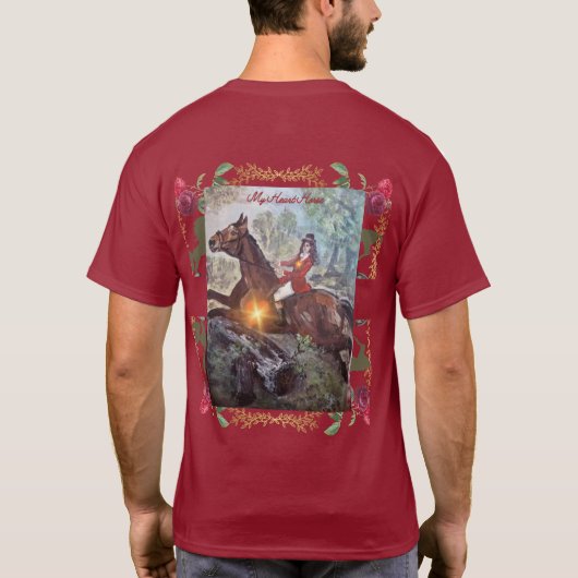 T-shirt mon cheval de coeur conception unique (Dos)