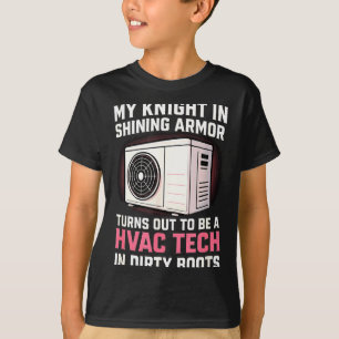 T-shirt Mon Chevalier En Blague Drôle Hvac Tech Femme Femm