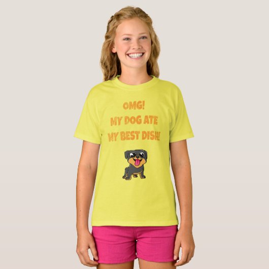 T-shirt mon chien a mangé mon meilleur slogan (Devant entier)
