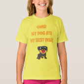 T-shirt mon chien a mangé mon meilleur slogan (Devant)